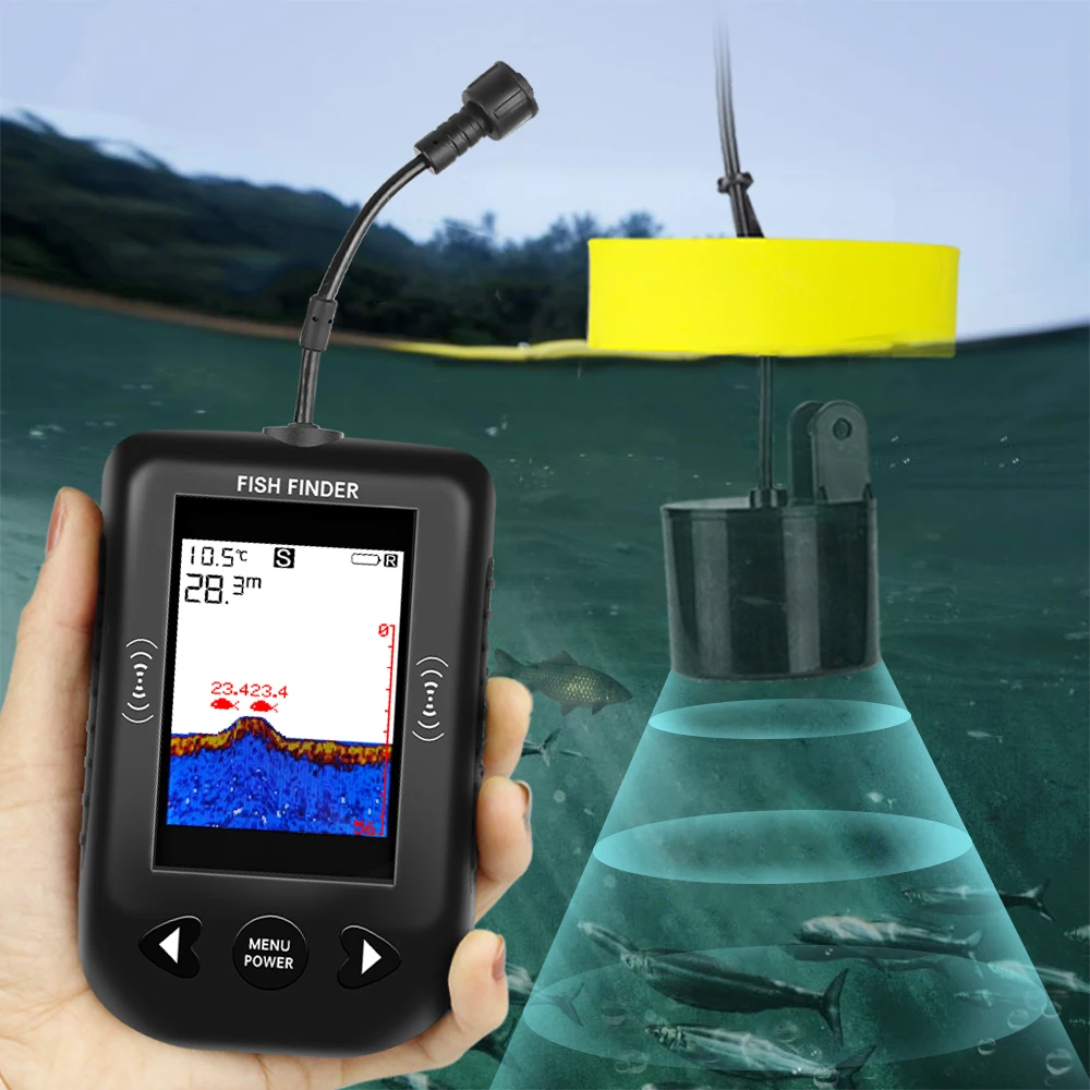 إنذار 100 متر المحمولة السونار - مراجعة Fish Finder Portable وسعره