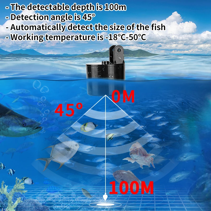 إنذار 100 متر المحمولة السونار - مراجعة Fish Finder Portable وسعره