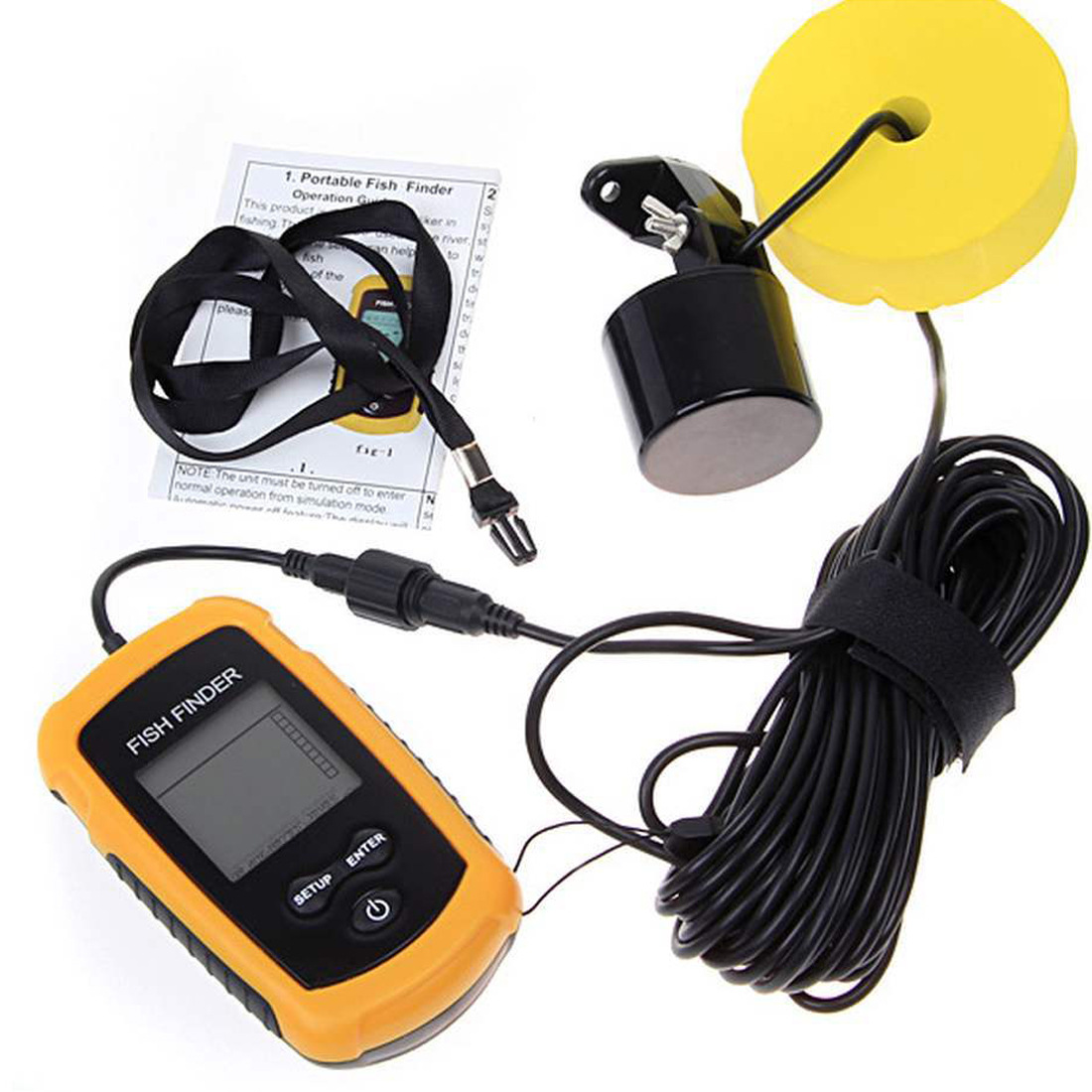 جهاز سونار محمول لتحديد مواقع  - مراجعة Fish Finder Portable وسعره