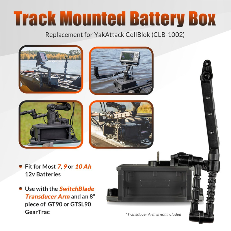 صندوق بطارية مثبت على المسار ل - مراجعة Fish Finder Mount وسعره