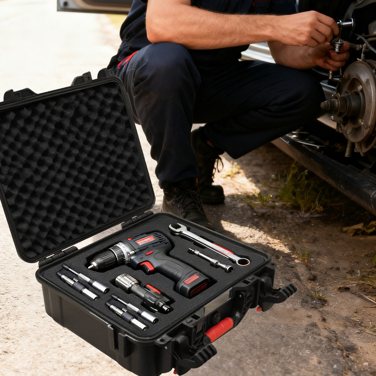 صندوق أدوات محمول مع إسفنجة مق - مراجعة Fish Finder Case وسعره